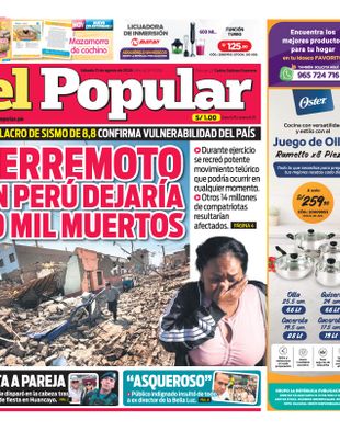 Edición Impresa - El Popular | Sur - Sabado 15 de Agosto del 2026