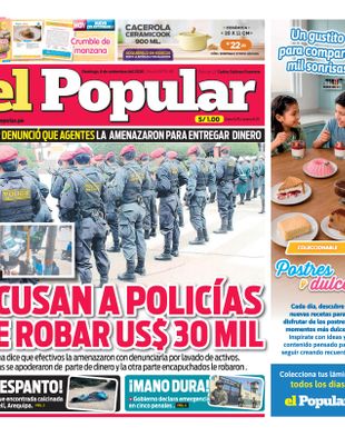 Edición Impresa - El Popular | Sur - Domingo 06 de Setiembre del 2026