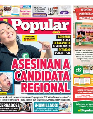 Edición Impresa - El Popular | Sur - Domingo 20 de Setiembre del 2026