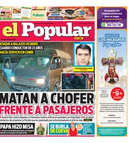 Edición Impresa - El Popular | Lima - Sabado 17 de Octubre del 2026